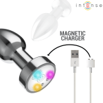 INTENSE Vibrating Metal Anal Plug with LED Lights and Remote Control - Image 5