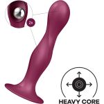 SATISFYER - DOUBLE BALL-R SILICONE DILDO GARNET – Bild 3