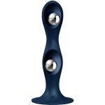 SATISFYER - DOUBLE BALL-R SILICONE DILDO BLUE - Image 2