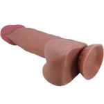 PRETTY LOVE - SLIDING SKIN SERIES REALISTIC DILDO WITH SLIDING BROWN SKIN SUCTION CUP 20.6 CM - Billede 3