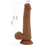 PRETTY LOVE - TALLEN REALISTIC DILDO 22 CM BROWN – Bild 5