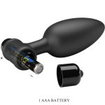 PRETTY LOVE - VIBRA BUTT PLUG 2 ANAL PLUG 10 VIBRATIONS BLACK - Image 5