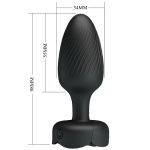 PRETTY LOVE - OSBORN ANAL PLUG WITH  LED LIGHT BLACK 9.8 CM - Image 6