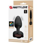 PRETTY LOVE - OLMAN ANAL PLUG WITH  LED LIGHT BLACK 8.8 CM - Billede 9