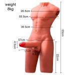 XISE - JASON HALF BODY REALISTIC MALE TORSO WITH THRUSTING AND VIBRATION 55 CM - Bild 7