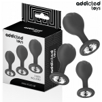 ADDICTED TOYS - SET OF 3 ANAL PLUG SILICONE WITH JEWEL - Billede 2