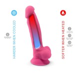 SILEXD - MODEL 1 REALISTIC PENIS PREMIUM SILICONE SILEXPAN FLUORESCENT PINK 17.5 CM - Billede 4