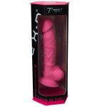SILEXD - MODEL 1 REALISTIC PENIS PREMIUM SILICONE SILEXPAN FLUORESCENT PINK 17.5 CM - Billede 7