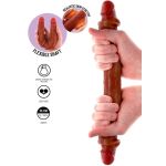 GET REAL - DOUBLE-ENDED SILICONE DILDO CARAMEL 35 CM - Image 2