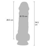 GET REAL - DELUXE REALISTIC PENIS WITH TESTICLES EXTRA THICK 34.5 CM - Bild 4