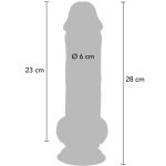 GET REAL - DELUXE REALISTIC PENIS WITH TESTICLES EXTRA THICK 28 CM - Billede 4