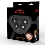 CYBER SILICOCK - STRAP-ON HARNESS WITH 3 RINGS FREE - Bild 5